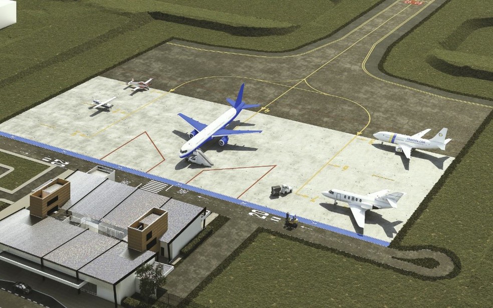 Projeto do aeroporto de Jataí — Foto: Divulgação/Prefeitura de Jataí