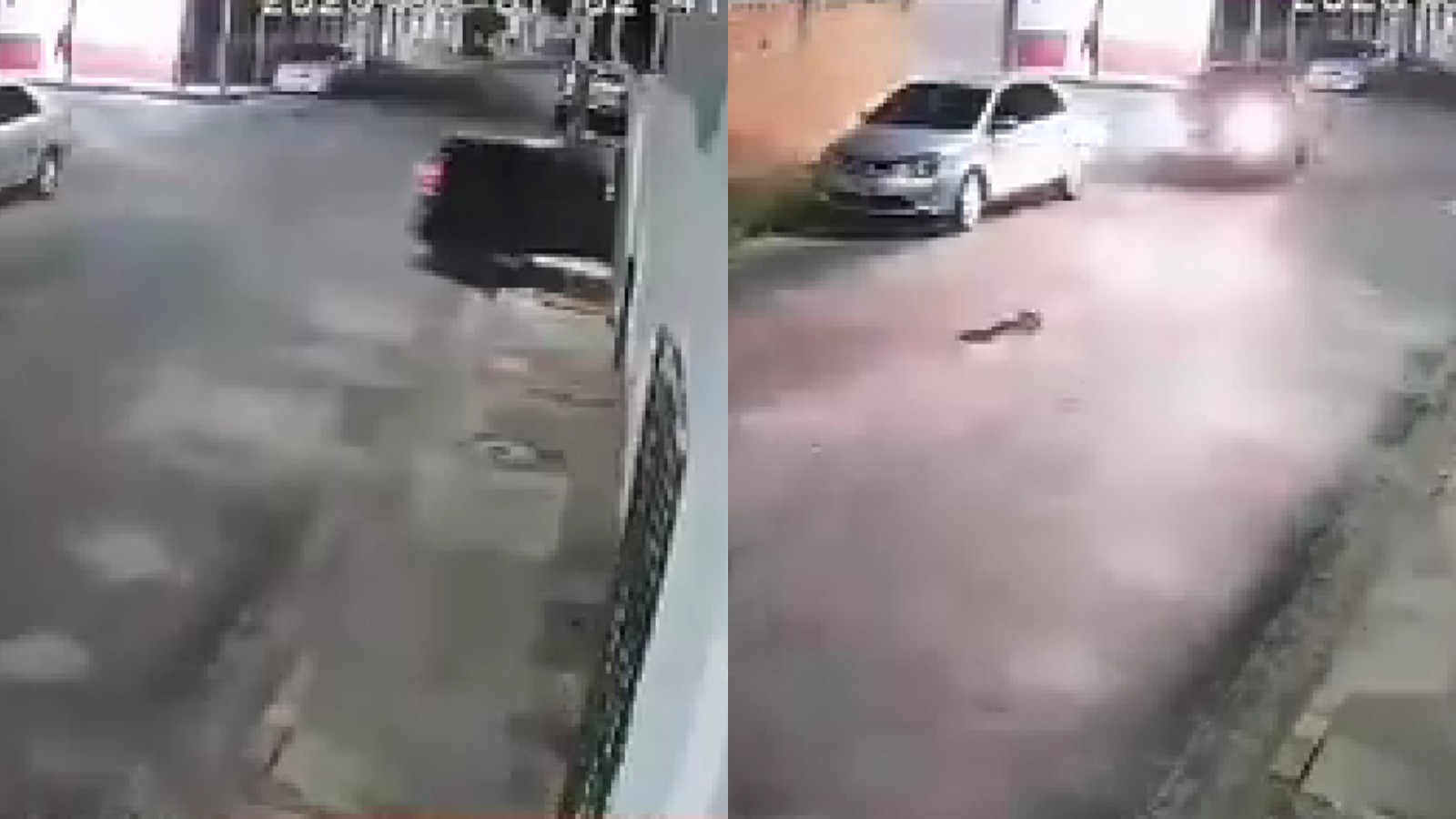 VÍDEO: Motorista derruba portão, invade casa, assusta moradora e foge em carro no PI