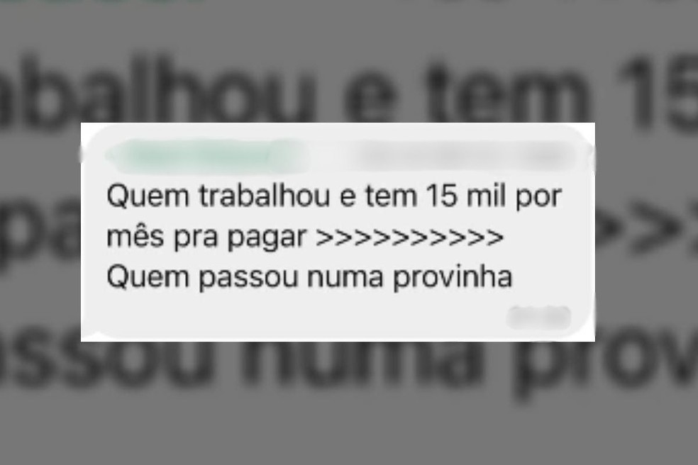 Mensagens foram enviadas em um grupo com estudantes de medicina — Foto: Arquivo
