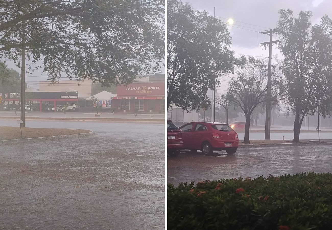 Chuva com vento é registrada em Palmas neste sábado (5); veja a previsão