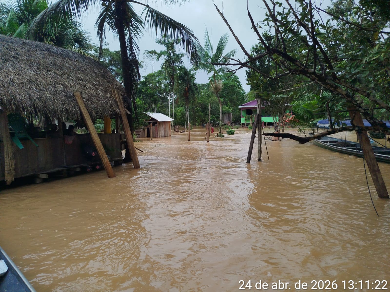 Enchente atinge aldeias e afeta centenas de famílias indígenas no interior do Acre