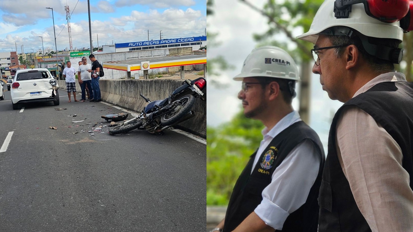 Crea inspeciona viaduto da Tabuleta após acidente que matou jovem de 21 anos em Teresina e descarta intervenção na via