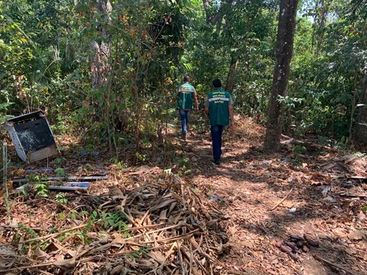 Fiscais durante vistoria na Gruta Lagoa Azul — Foto: Prefeitura de Nobres