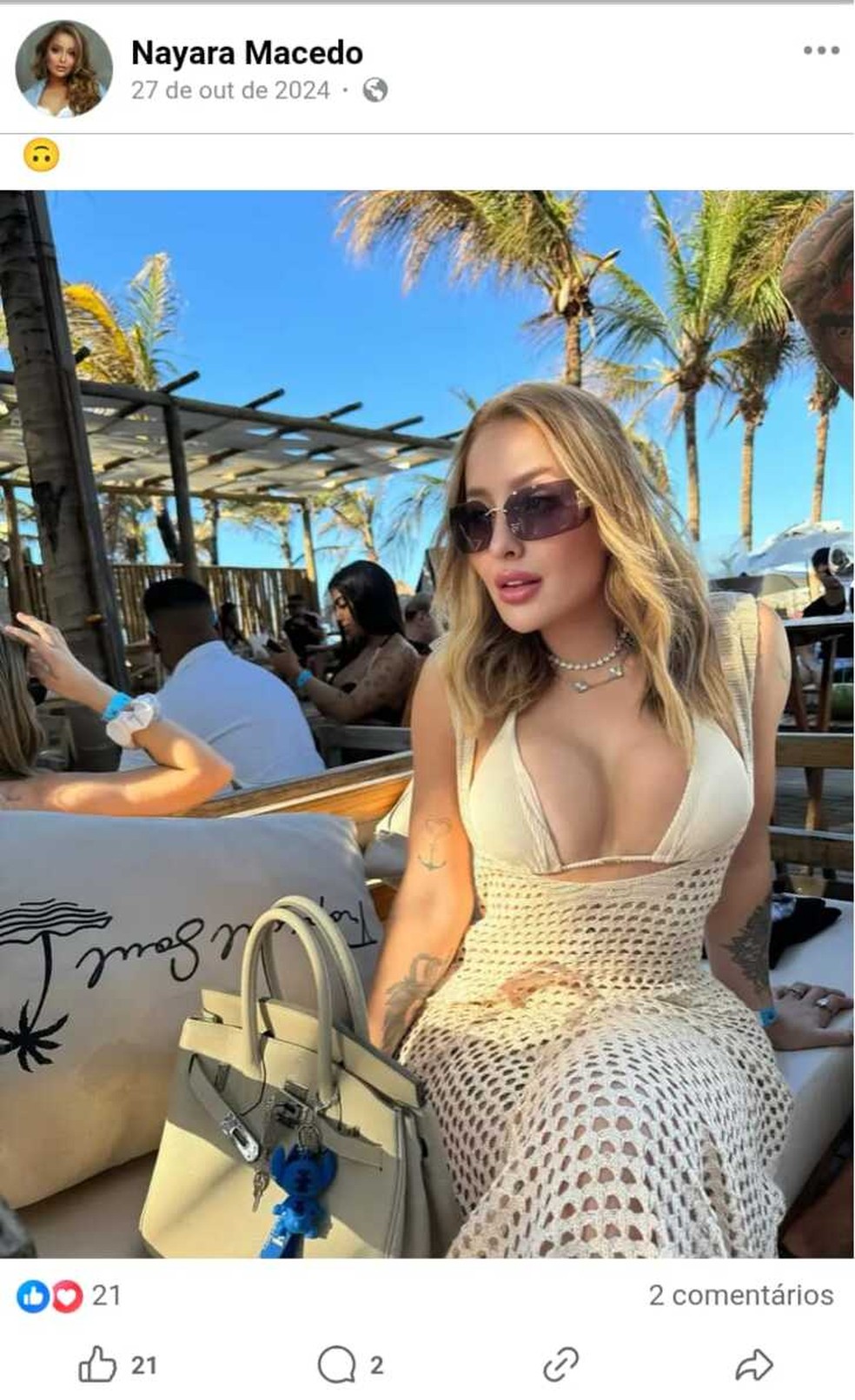 Nayara Macedo das Virgens exibe vida de glamour nas redes sociais
