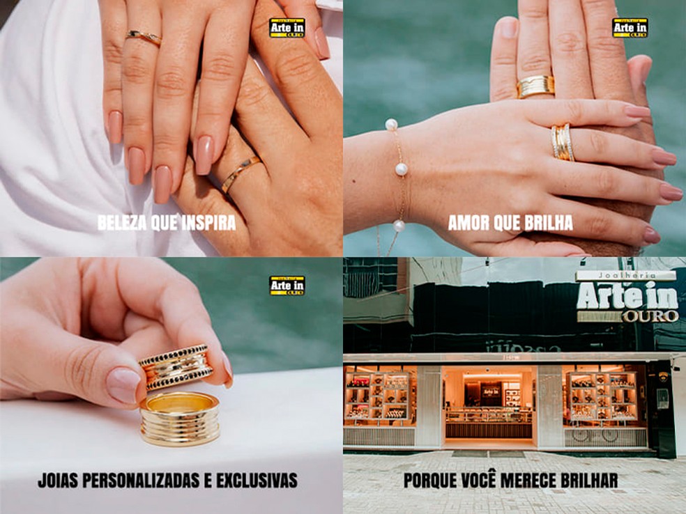 Nossos diferenciais — Foto: Joalheria Arte in Ouro