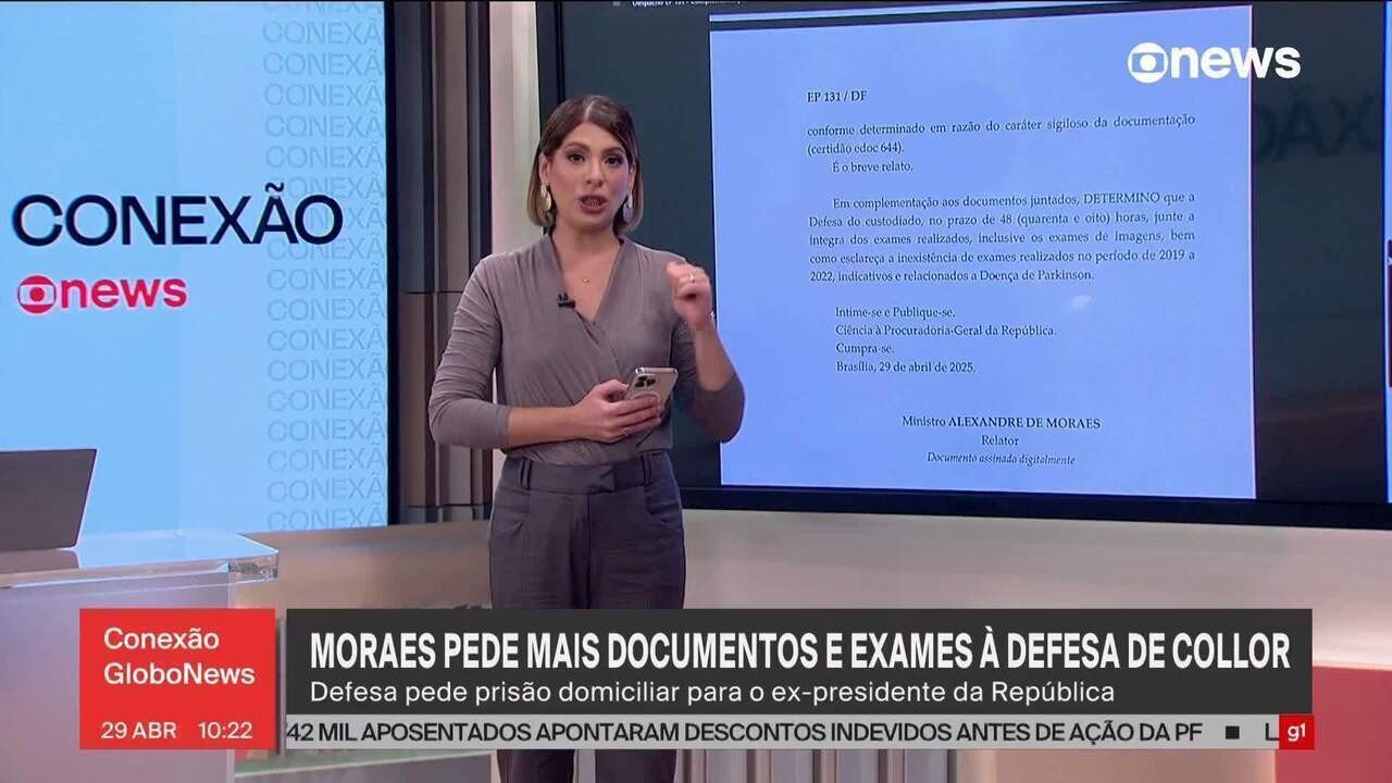 Moraes pede mais documentos à defesa de Collor, que busca prisão domiciliar alegando doença