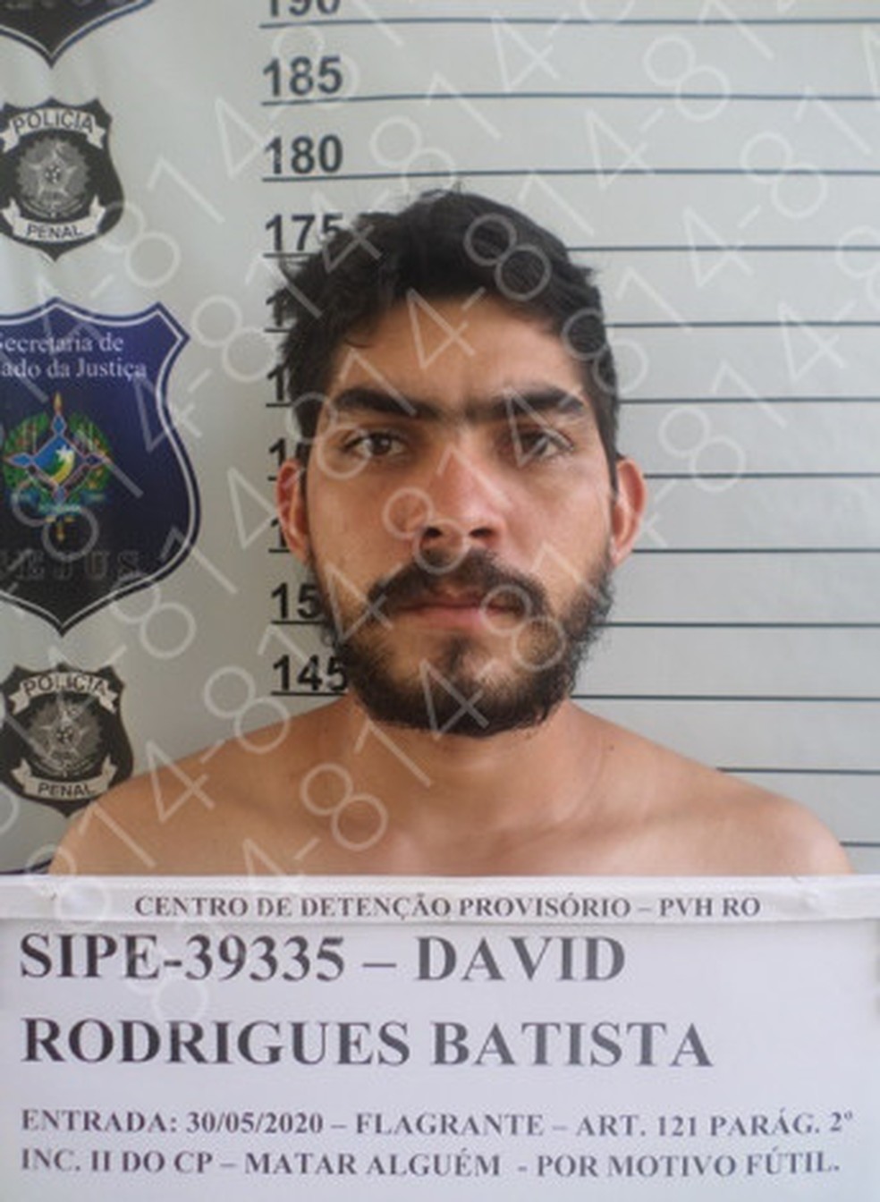 David Rodrigues Batista é procurado por fugir do presídio em Machadinho — Foto: Reprodução