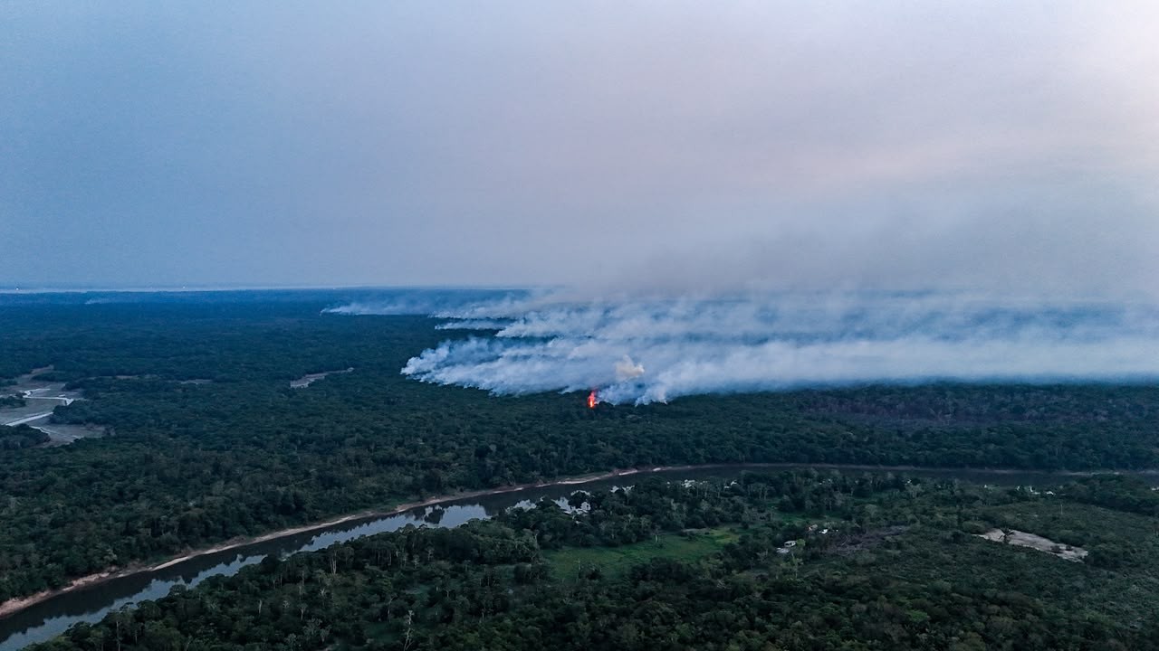 Incêndios colocam mais da metade das cidades do Amazonas em emergência; fumaça suspende aulas