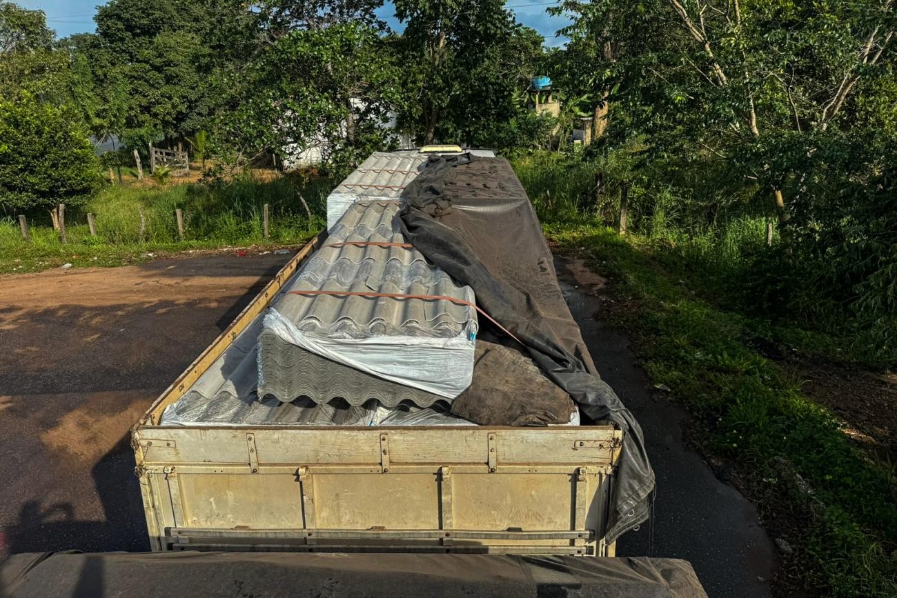 Carga com 429 telhas de microfibra de cimento é apreendida sem nota fiscal no Pará