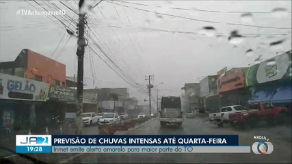 Inmet emite alerta amarelo para maior parte do Tocantins