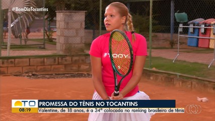 Tenista tocantinense de 18 anos se destaca no cenário nacional da modalidade esportiva