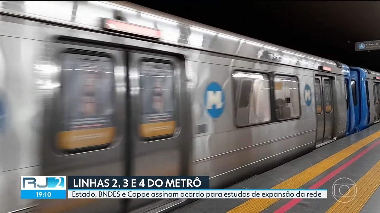 Metrô: RJ, BNDES e Coppe assinam acordo para estudar extensão das linhas 2 e 4 e criação da Linha 3