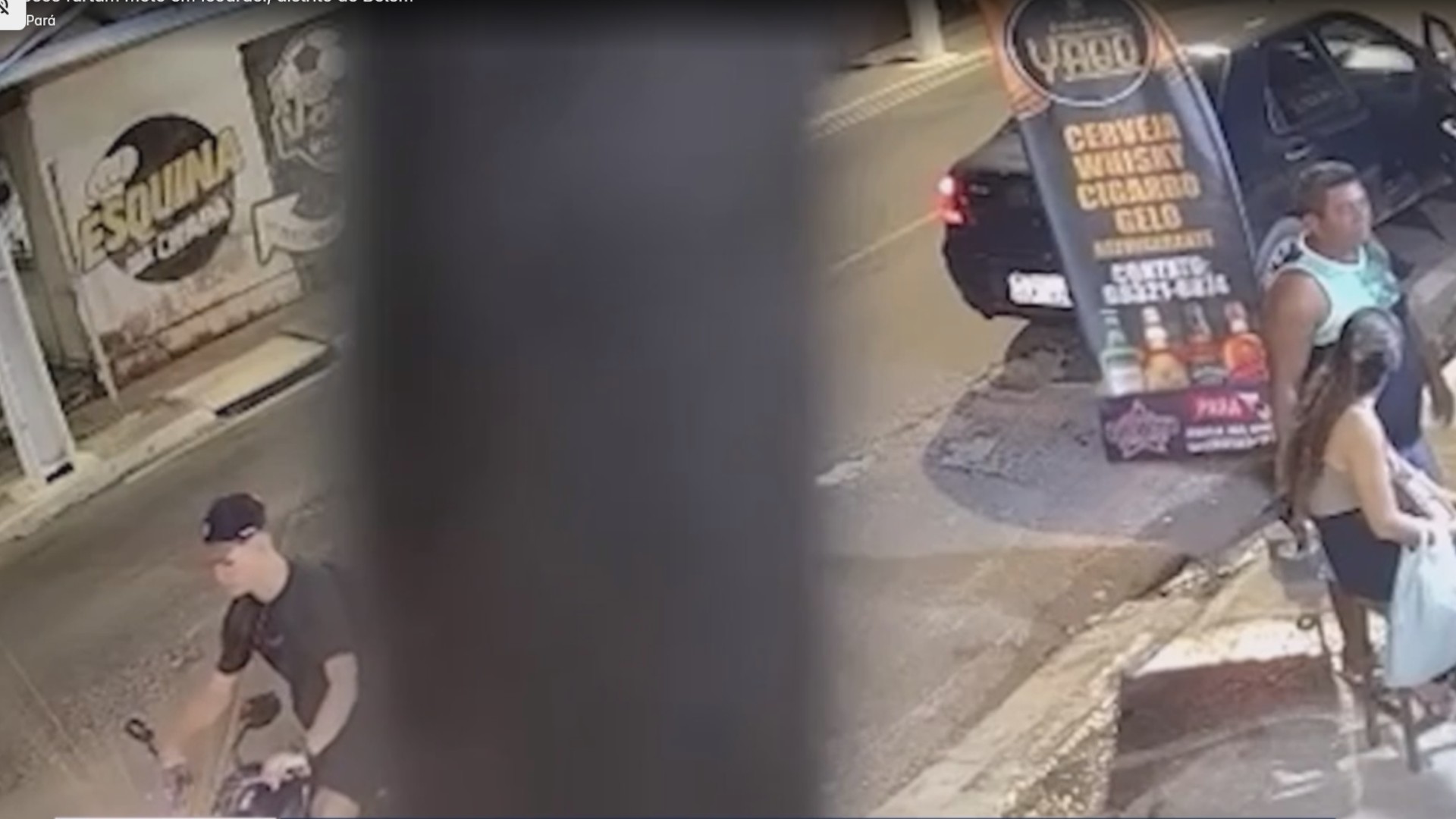 Câmera de segurança flagra furto de motocicleta em Icoaraci​‌​