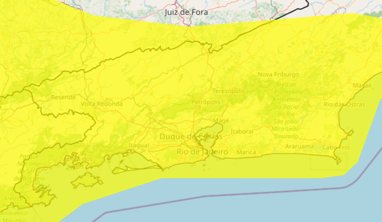Inmet emite alerta de tempestade para cidades do Sul do Rio e Costa Verde