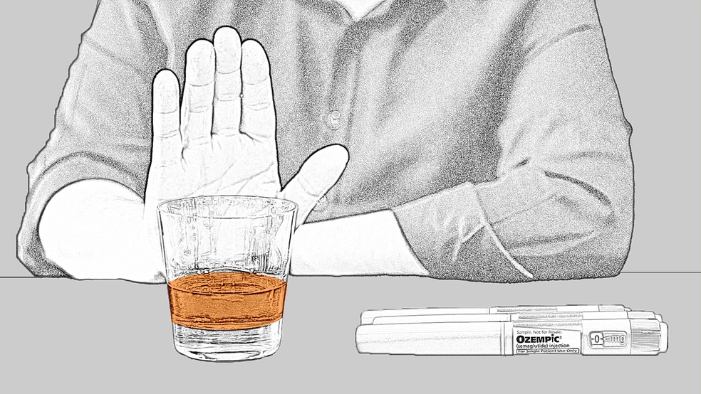 Como o 1º estudo controlado mostra que Ozempic pode reduzir o desejo e o consumo abusivo de álcool — Foto: arte g1