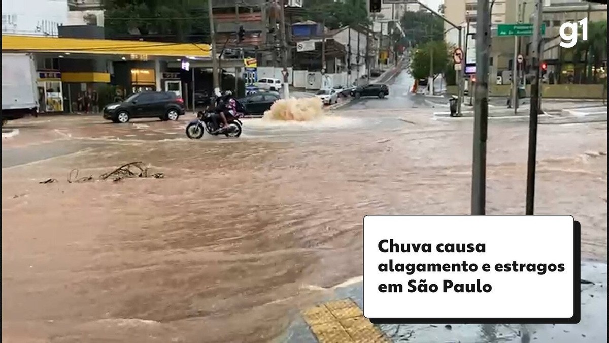 Chuva forte alaga ruas e deixa pessoas ilhadas na cidade de SP; Zona ...