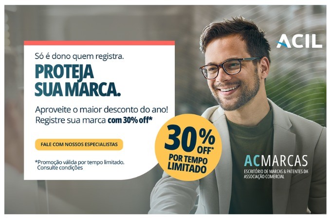 AC Marcas dá 30% de desconto em novos registros até 31 de agosto
