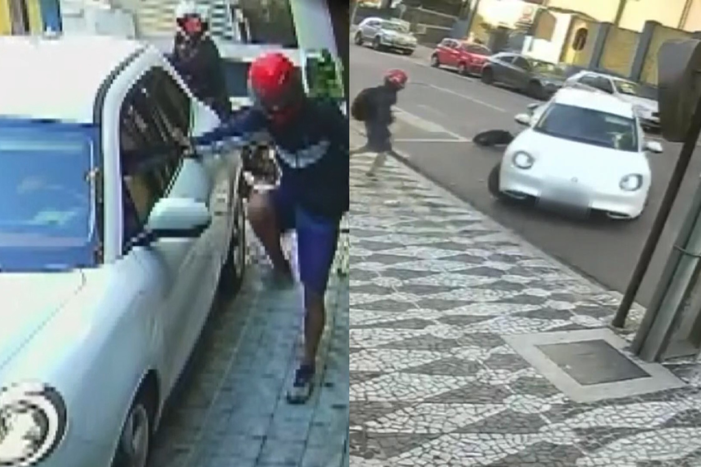 VÍDEO: homens 'embicam' moto em garagem enquanto motorista entrava no local, e confusão termina com atropelamento em Curitiba