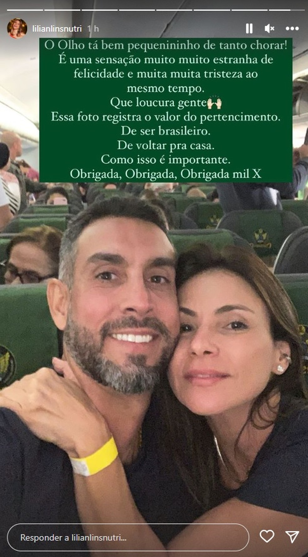 Nutricionista potiguar relata sensação de felicidade e tristeza ao deixar Tel Aviv — Foto: Redes sociais