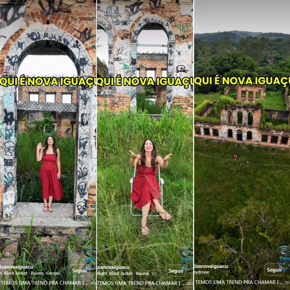 Gianne Freitas usou o viral para promover Nova Iguaçu e a Fazenda São Bernardino — Foto: Reprodução/Instagram/@valorizanovaiguacu