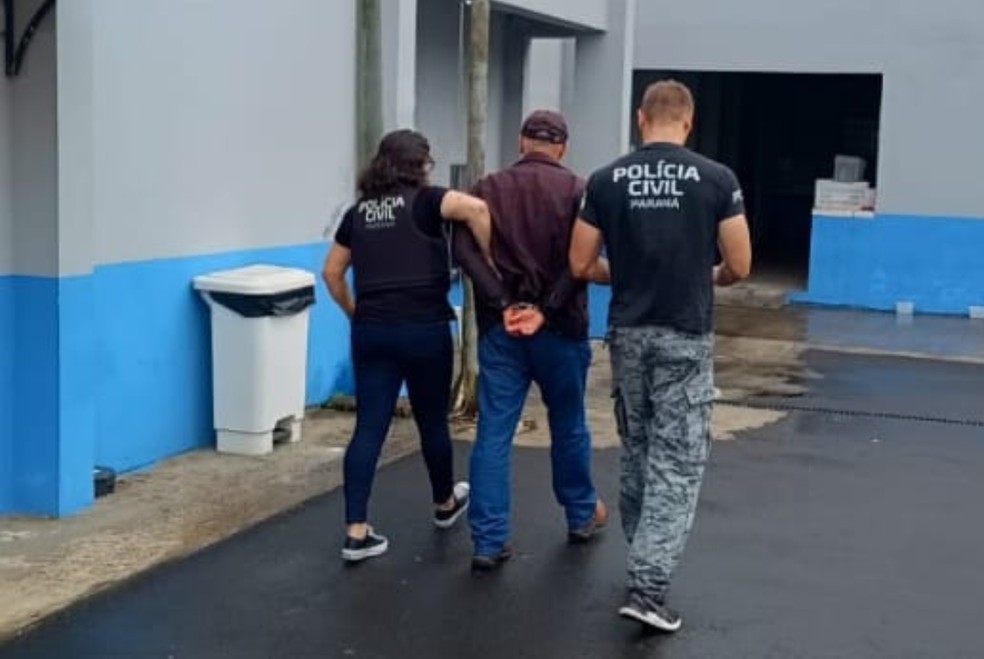 Homem foi preso sete dias após o crime — Foto: Polícia Civil