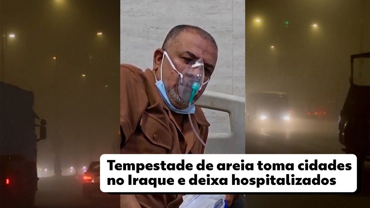 VÍDEO: Tempestade de areia invade cidades no Iraque e deixam mais de 3.700 com problemas respiratórios