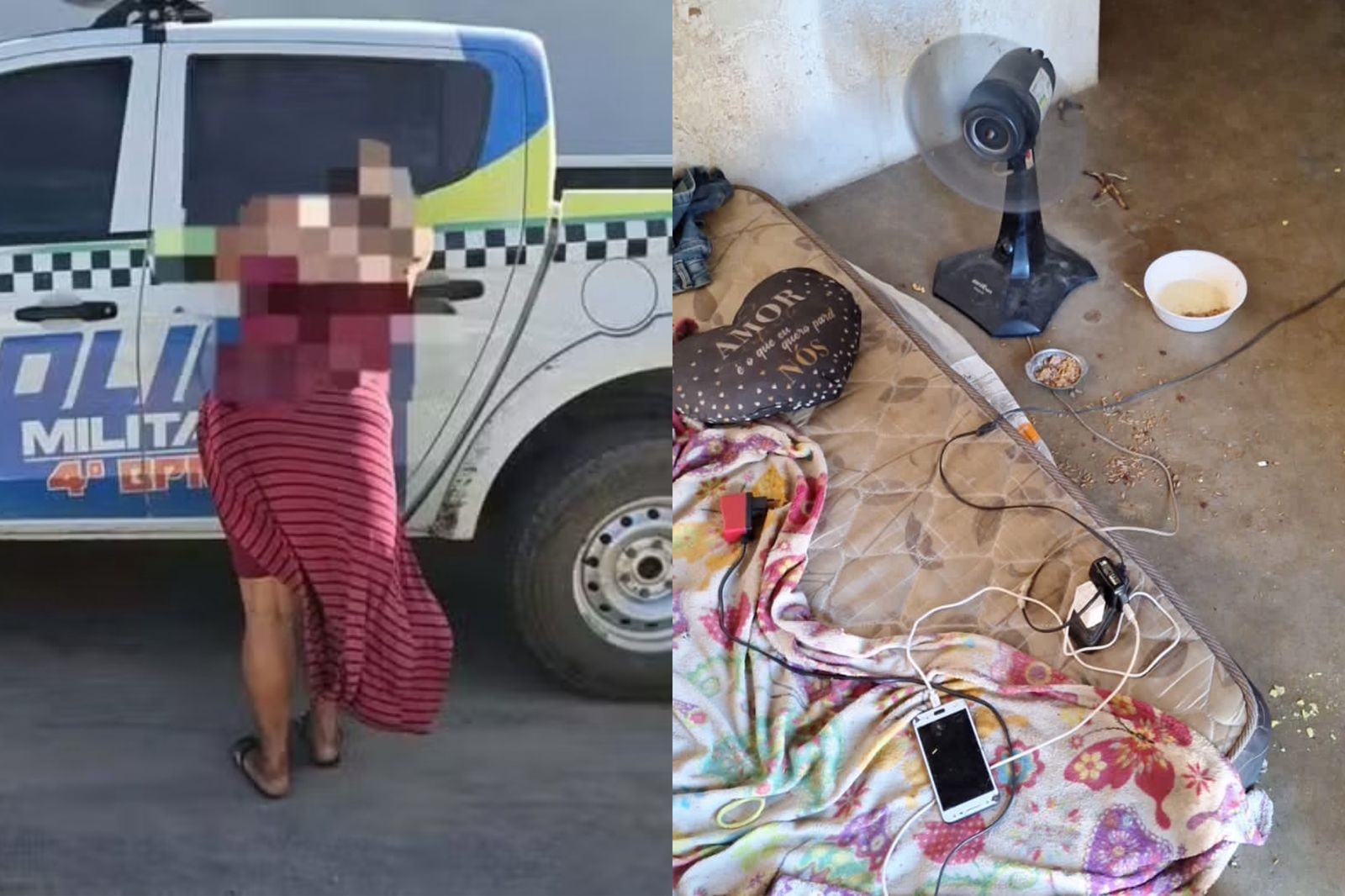 Bebê de 2 anos é encontrada sozinha em colchão e ambiente sujos; mãe presa ameaçou vizinhos