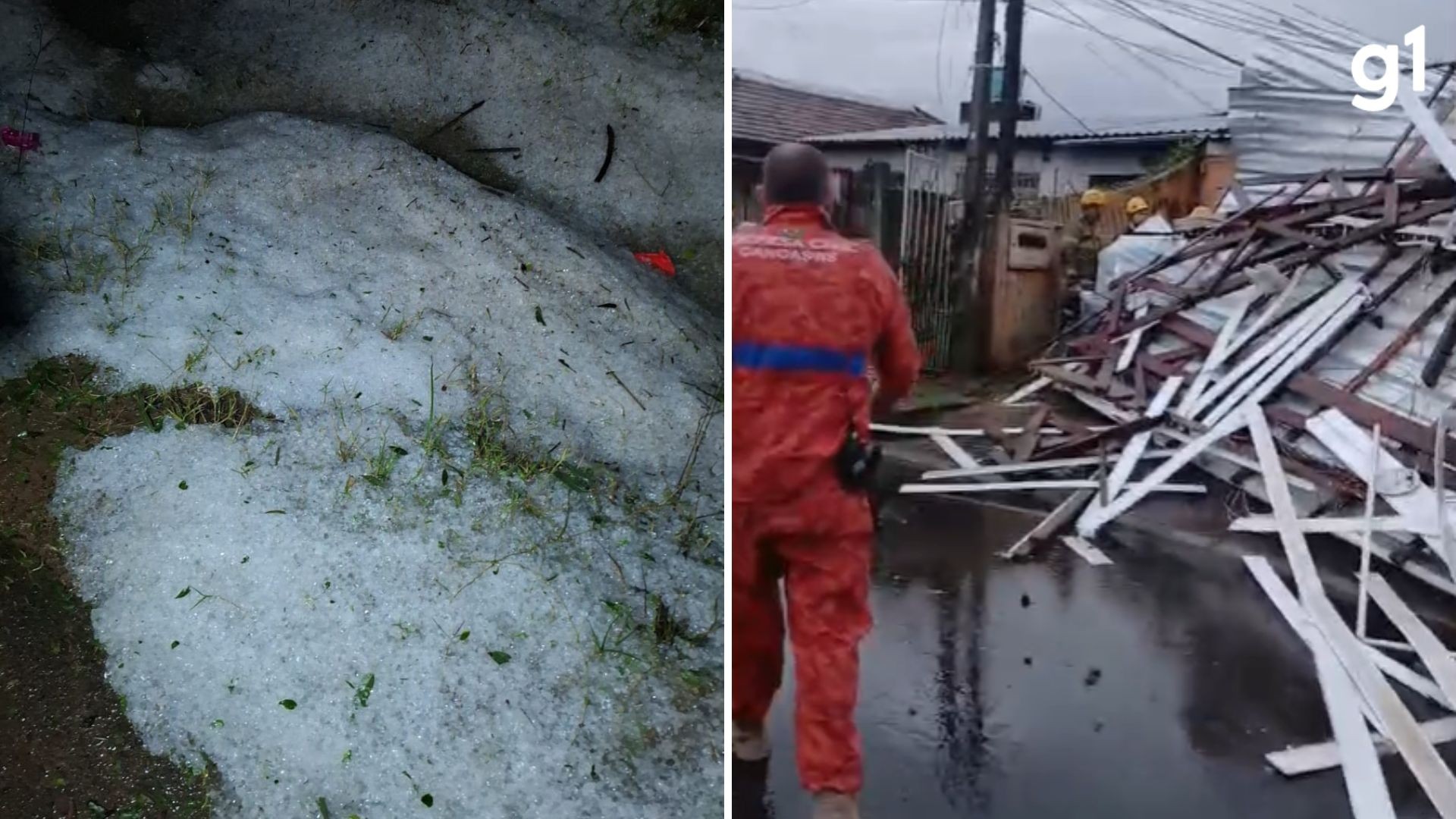 Temporal causa devastação no RS e deixa 400 desalojados