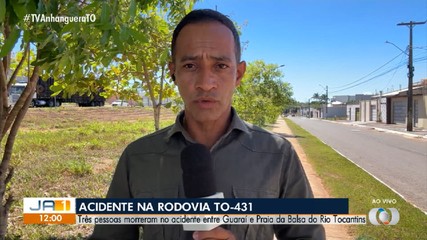 Acidente deixa três mortos na rodovia TO-431