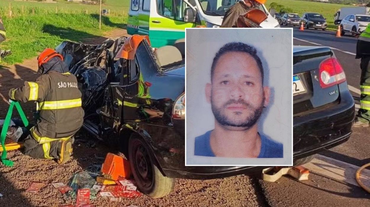 VÍDEO: grave acidente mata motorista de carro no interior de SP; vítima ficou presa às ferragens