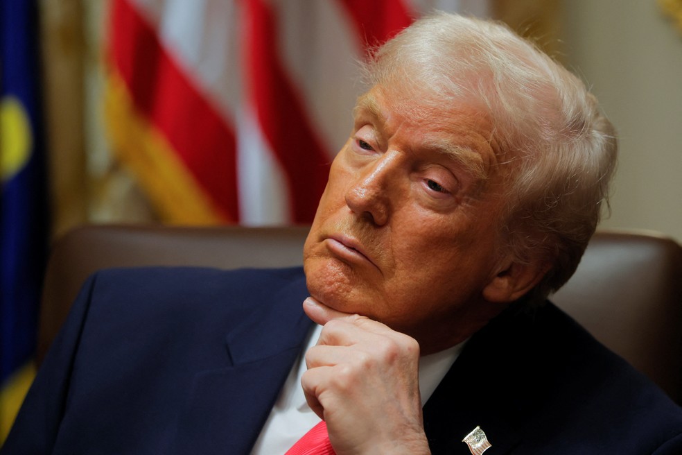 O presidente dos EUA, Donald Trump, em 2 de dezembro de 2025 — Foto: REUTERS/Brian Snyder