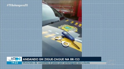Motorista de caminhão é preso por embriaguez ao volante na BR-153