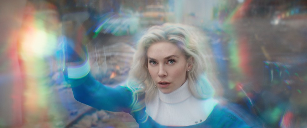 Vanessa Kirby em cena de 'Quarteto Fantástico: Primeiros passos' — Foto: Divulgação