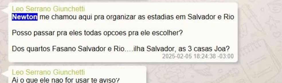 O operador de viagens de Daniel Vorcaro fala sobre organizar o Carnaval com o desembargador Newton Ramos — Foto: Reprodução