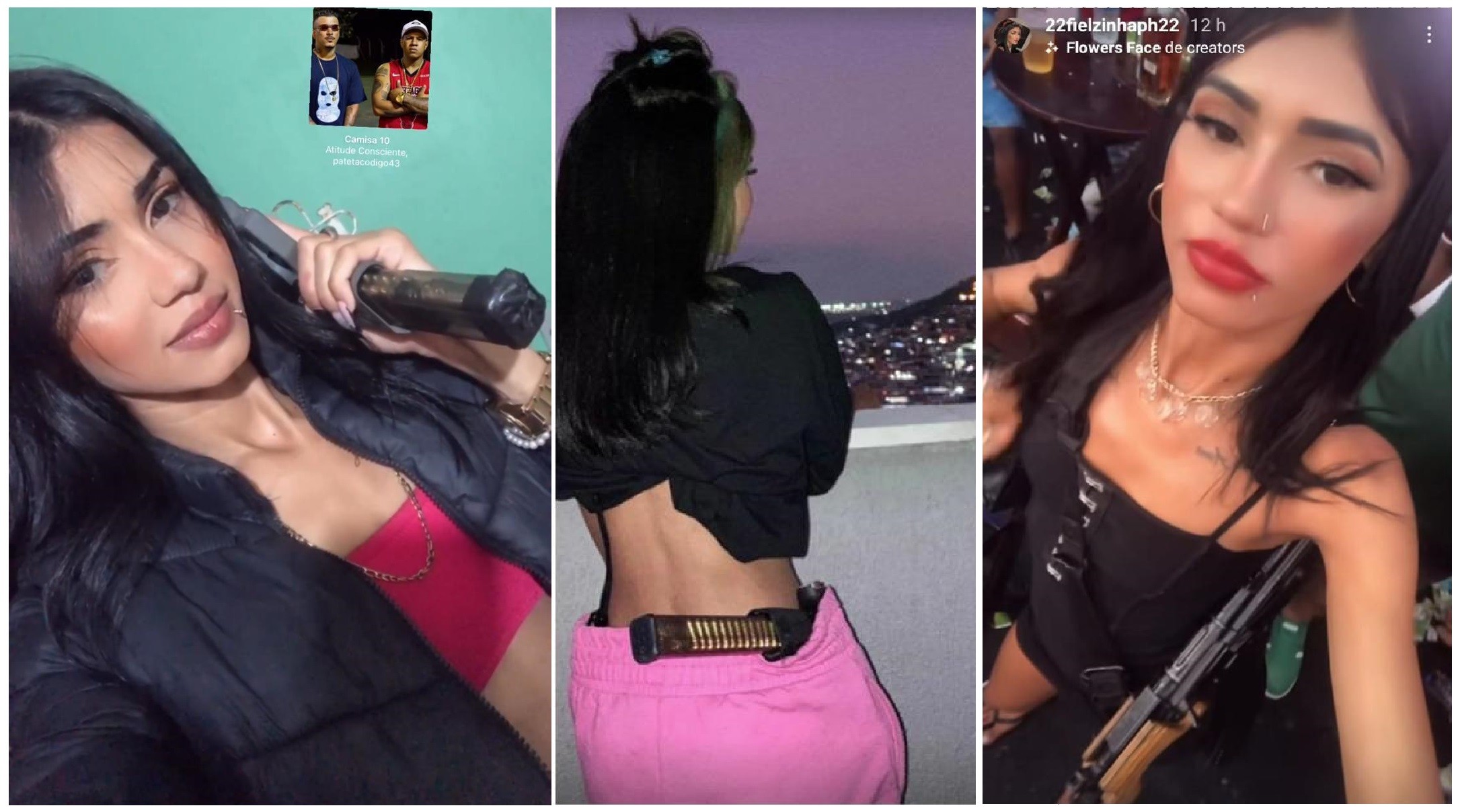 Armas e roupas de guerra, bolo com fuzis: apontada como 'RH do CV' se orgulhava de ser 'bandida'; VÍDEOS