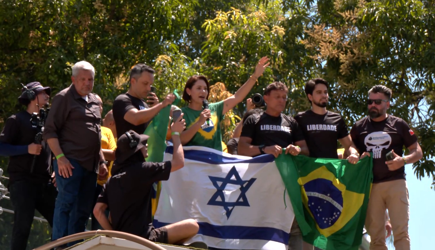 Apoiadores de Bolsonaro fazem ato em Belém com presença da ex-primeira-dama Michelle e lideranças do PL