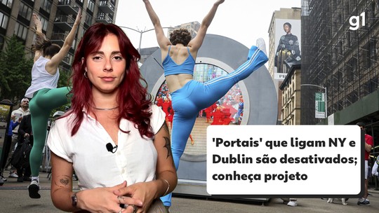 'Portal' que liga NY a Dublin vira dor de cabeça e precisa ser fechado; conheça o projeto - Programa: G1 Mundo 