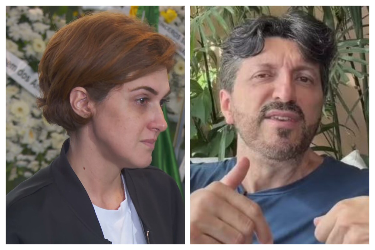'Aqui é um ambiente que ele ama muito', diz esposa de Lito Sousa no velório do marido no Complexo do Aeroporto Campo de Marte