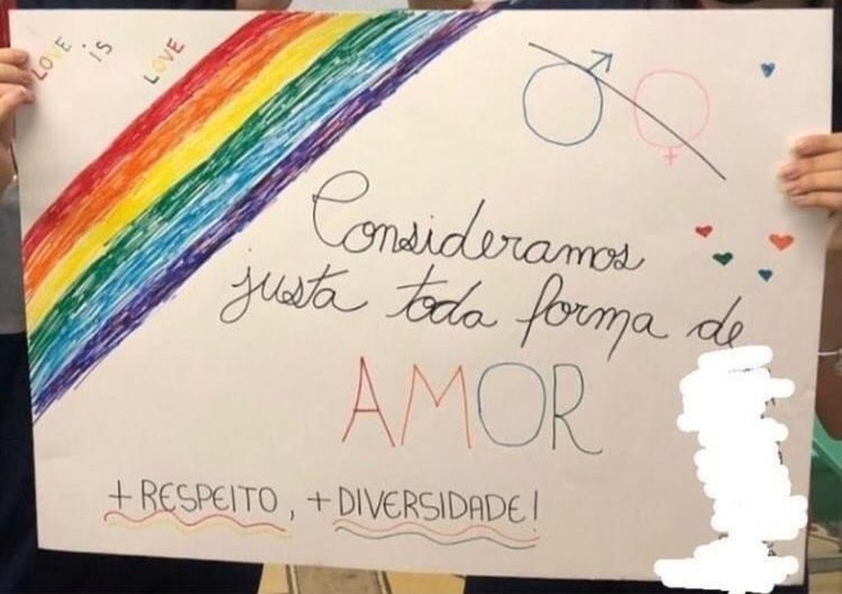 Carta De Amor Lgbt Alunos de colégio de Rio Pardo dizem que foram repreendidos por cartaz em  apoio à causa LGBTQIA+ | São Carlos e Araraquara | G1