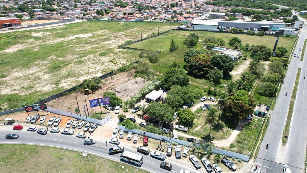 Imagem aérea do local onde será construído o Hospital Metropolitano do RN — Foto: Sandro Menezes/Governo do RN