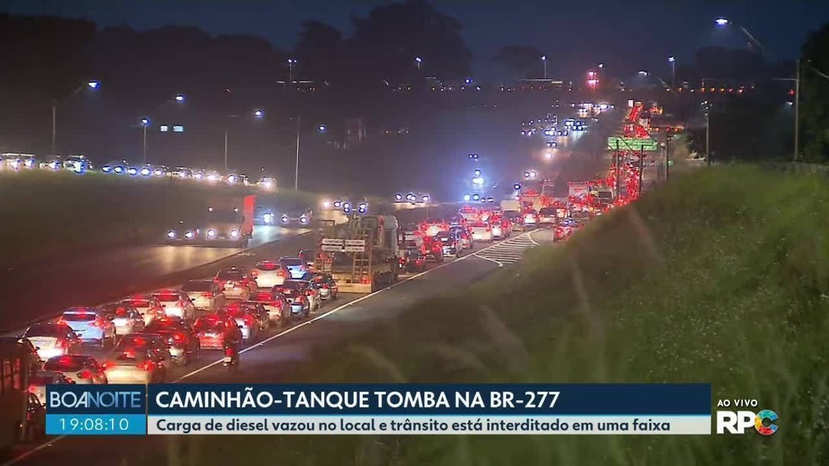 Caminhão-tanque incendeia e interdita BR-277 entre Curitiba e Campo Largo -  Jornal União Campina Grande do Sul