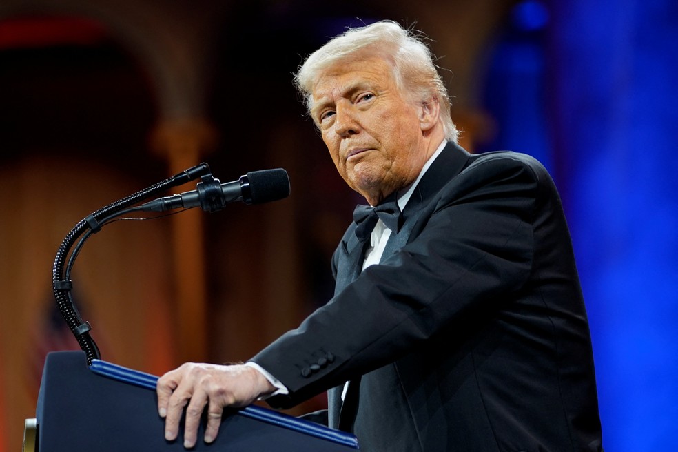 Trump em evento do Comitê Nacional Republicano para o Congresso — Foto: Reuters