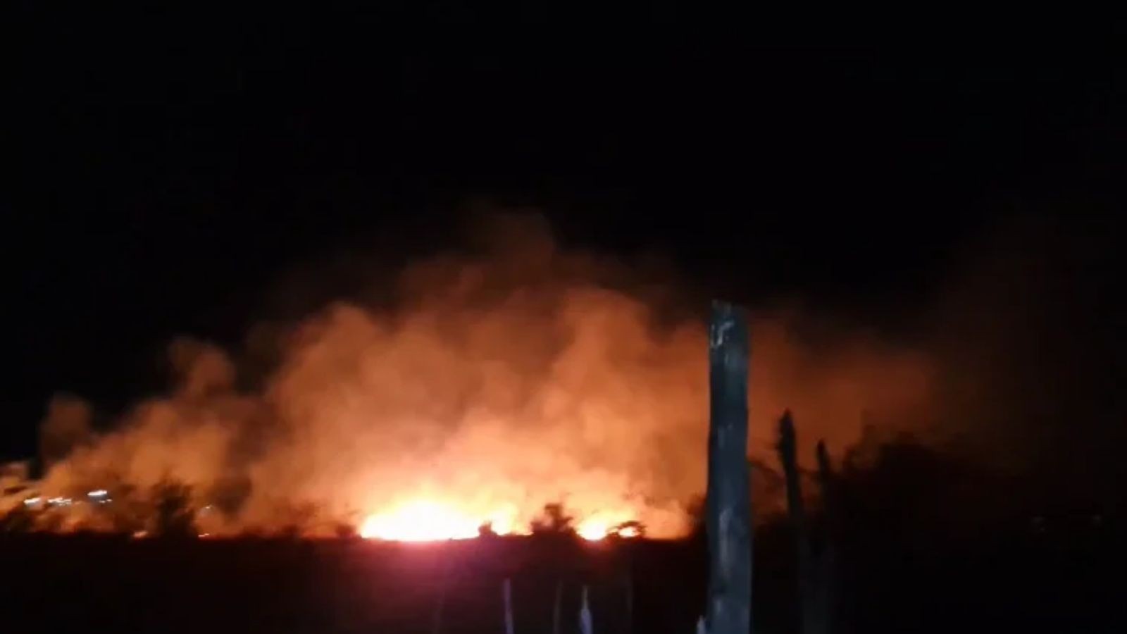 Incêndio atinge área de vegetação em Barras, no PI; fogos de artifício podem ter causado chamas 