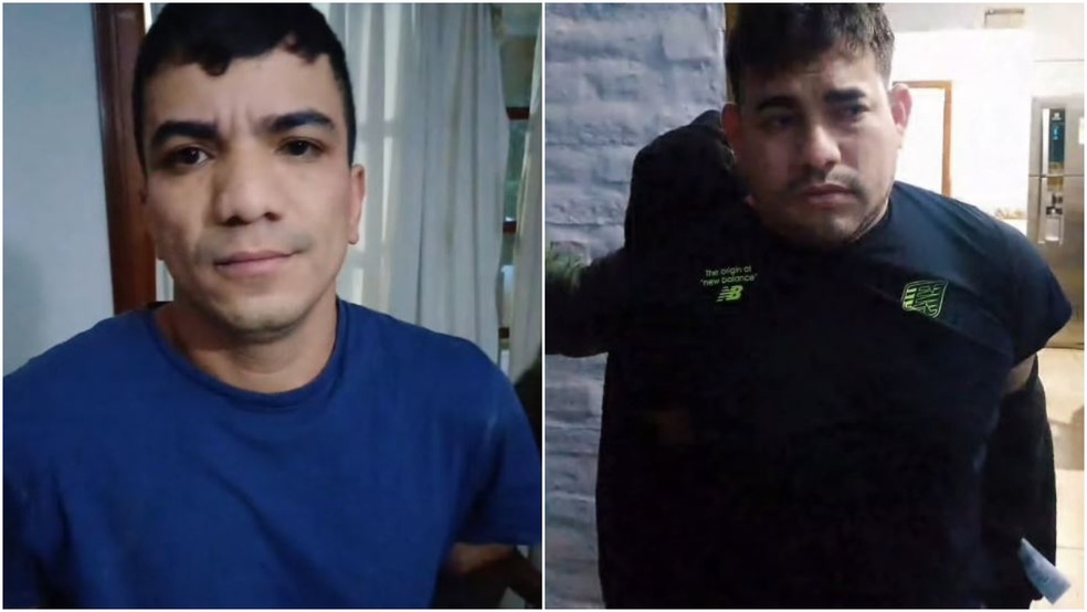 Gleison Gomes de Oliveira, de 30 anos, e Felipe Anderson Pinho de Sousa, o “Felipe Pacote”, de 32 anos, foram presos neste domingo (10), na Bolívia. — Foto: Reprodução