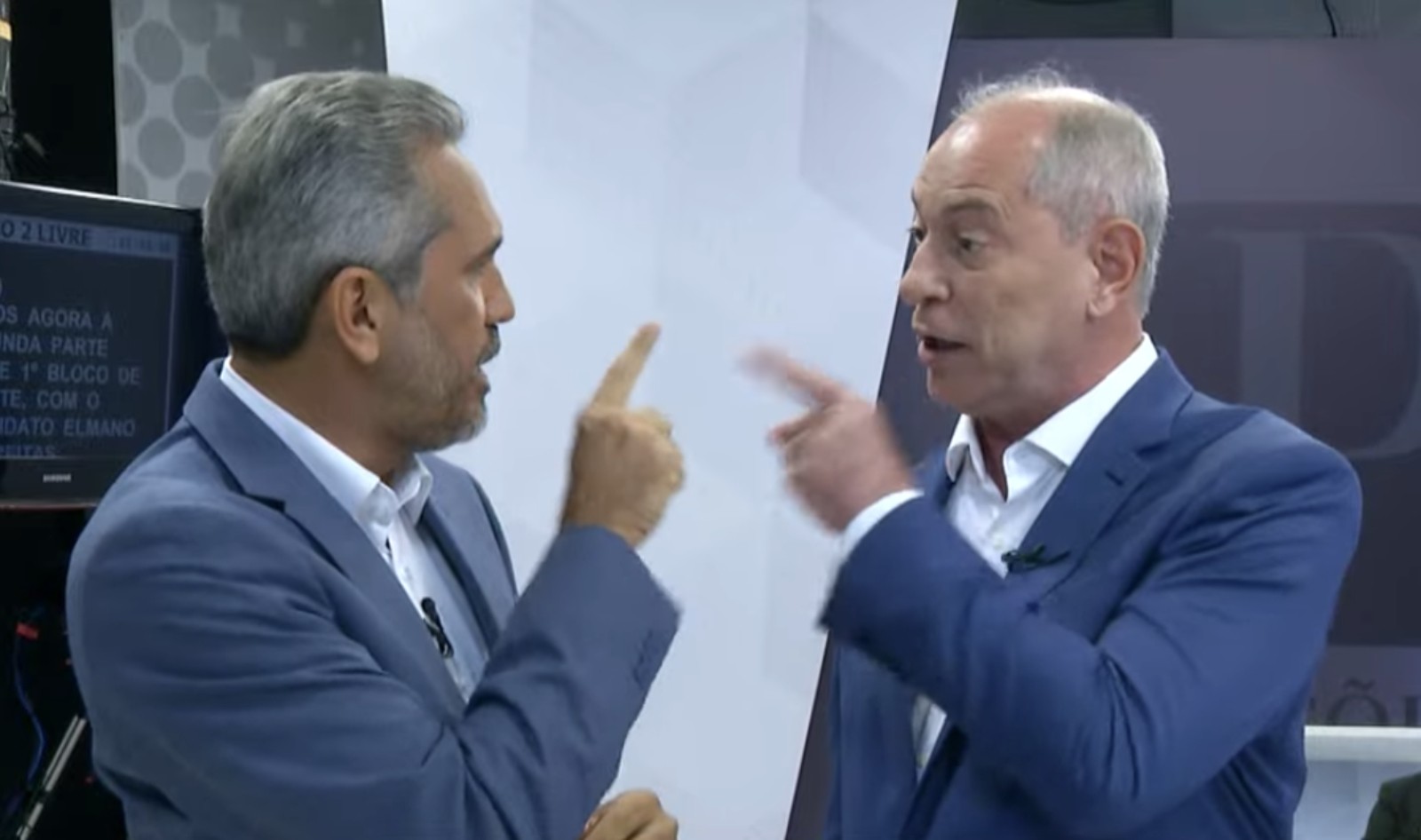 Ciro e Elmano discutem saúde, educação e economia no Ceará em debate que teve troca de acusações e 'dedos na cara'