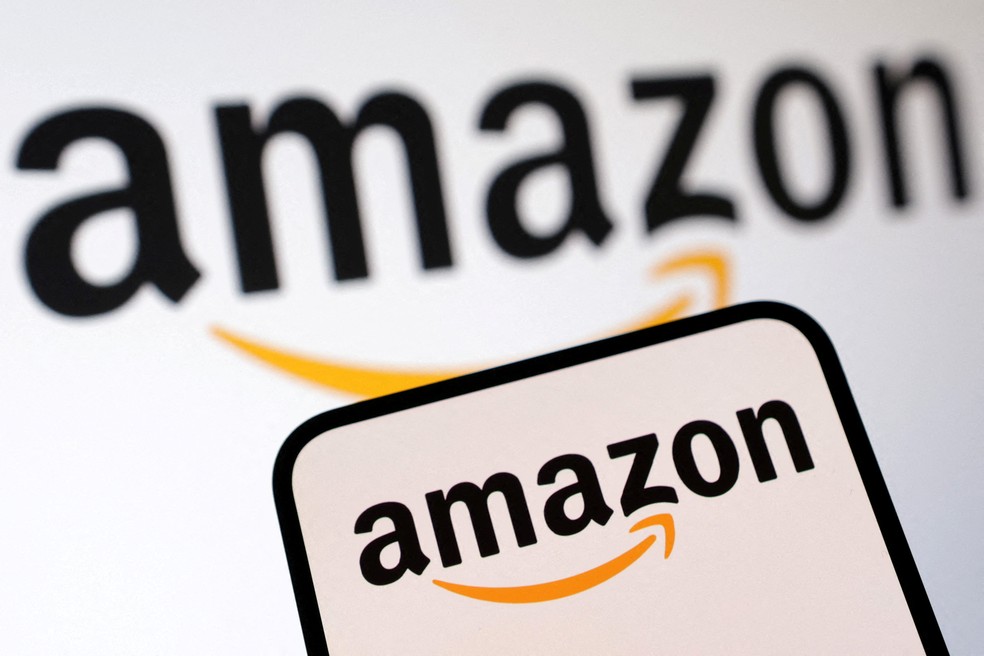 Logo da Amazon, gigante da tecnologia. — Foto: REUTERS/Dado Ruvic/Illustration/File Photo