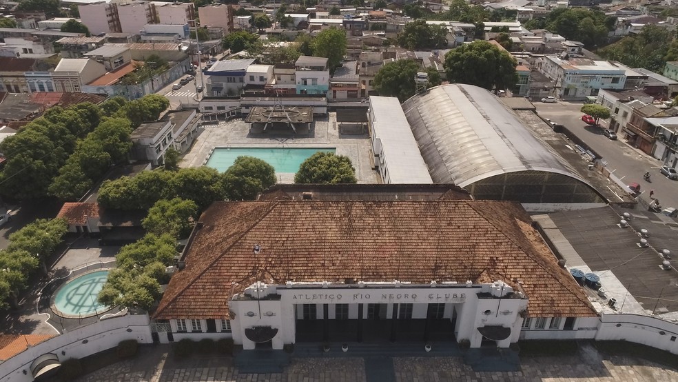 Cemitério funcionava onde hoje é a sede do Atlético Rio Negro Clube. — Foto: Reprodução