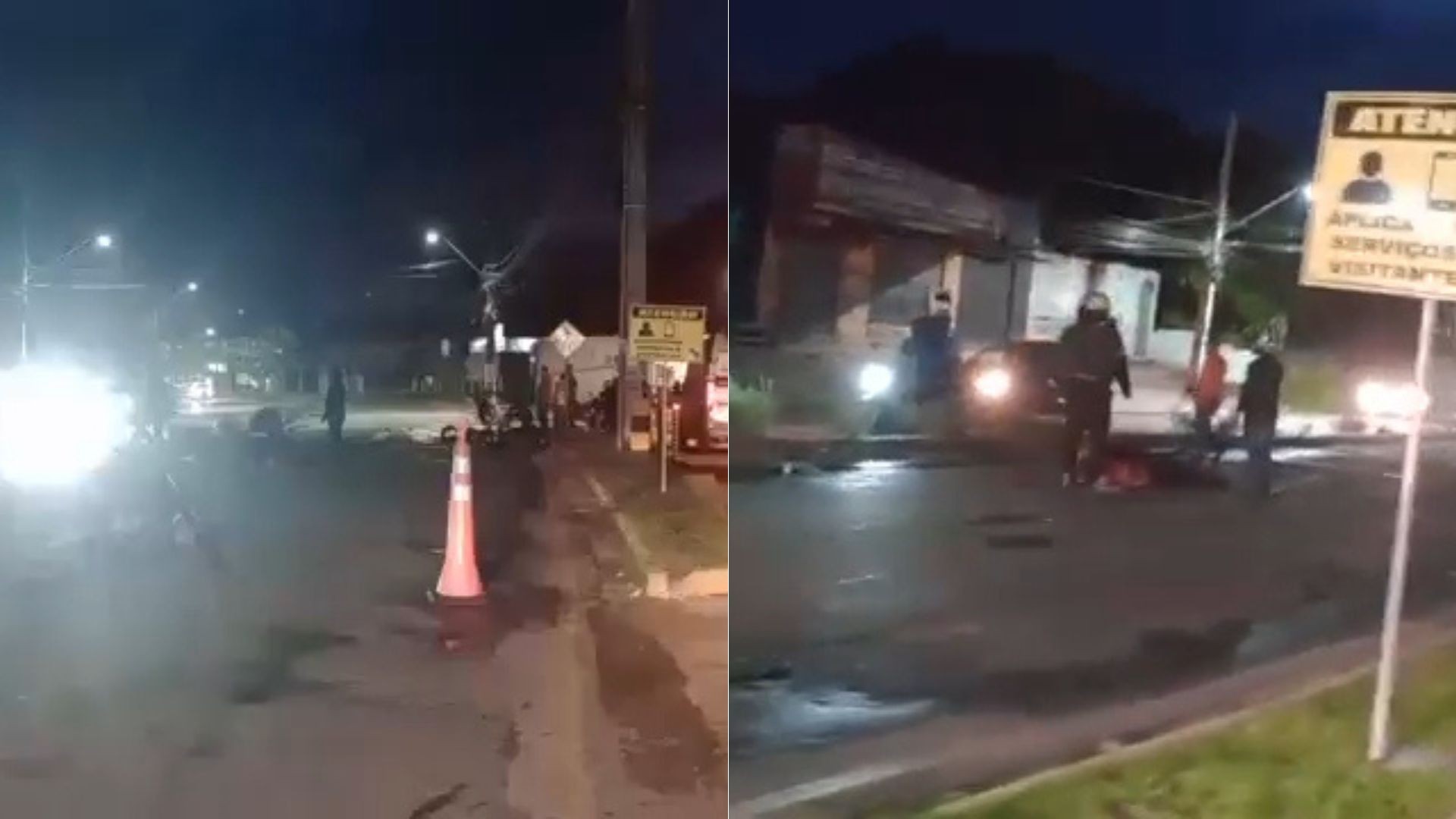 Colisão entre motos deixa duas pessoas feridas na Estrada de Ribamar, na Grande São Luís