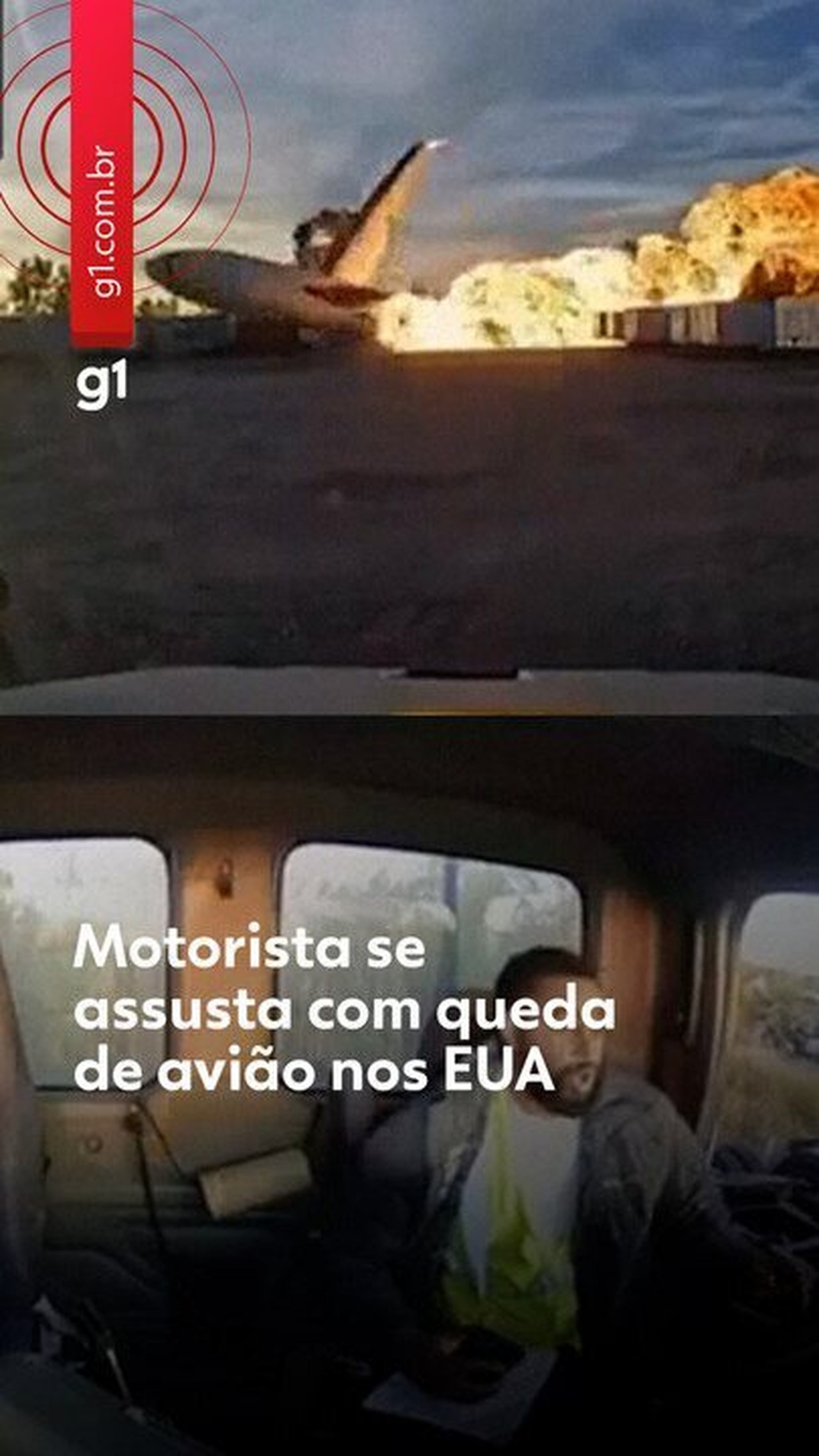 VÍDEO mostra motorista reagindo à queda de avião perto dele nos EUA; número de mortos sobe para 12