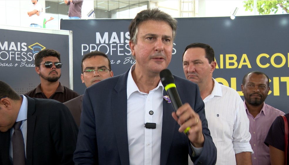 Ministro da Educação Camilo Santana em inauguração de instituto em MT — Foto: Reprodução